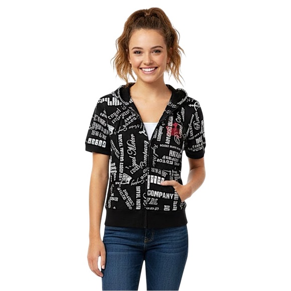 Feathers Royal Motor Company Short Sleeve Full Zip Hoodie Medium - Picture 16 of 16